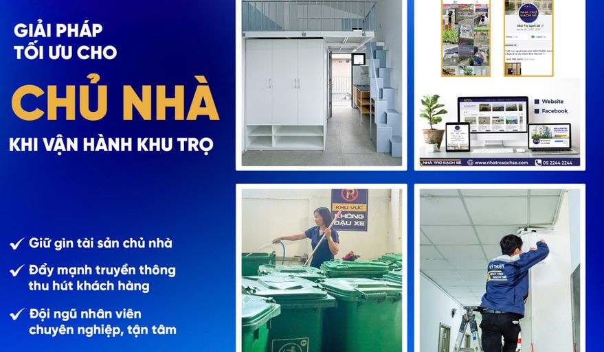 4 LỢI ÍCH KHI HỢP TÁC VẬN HÀNH KHU TRỌ CÙNG NHÀ TRỌ SẠCH SẼ  
