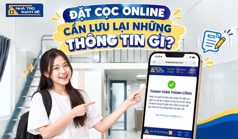 ĐẶT CỌC ONLINE CẦN LƯU LẠI NHỮNG THÔNG TIN GÌ? 