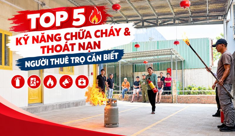 TOP 5 KỸ NĂNG CHỮA CHÁY & THOÁT NẠN NGƯỜI THUÊ TRỌ CẦN BIẾT