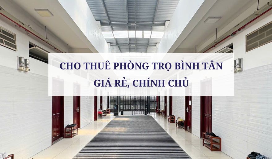 CHO THUÊ PHÒNG TRỌ BÌNH TÂN GIÁ RẺ, CHÍNH CHỦ