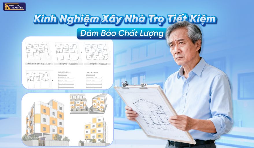 KINH NGHIỆM XÂY NHÀ TRỌ TIẾT KIỆM, ĐẢM BẢO CHẤT LƯỢNG
